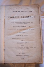  1ST Edition, Abridged American Dictionary, Noah Webster, 1829, Only One Extant - £1,961.83 GBP