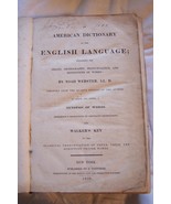  1ST Edition, ABRIDGED AMERICAN DICTIONARY, NOAH WEBSTER, 1829, ONLY ONE... - $3,443.81 CAD
