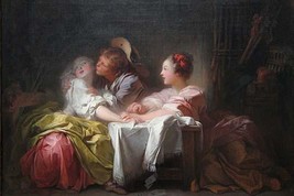 The Stolen Kiss by Jean Honor Fragonard - Art Print - £16.76 GBP+