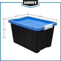 Box Storage Containers 5 Gallon Snap Lid Stackable Containers Tote Stora... - $23.15+