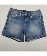 Seven7 Jean Shorts Size 8 Womens Mom Mid Rise Medium Wash Denim Blue - $21.71