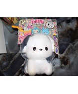 Fluffie Stuffiez &quot;Paws&quot; Black &amp; White Dog Collectible Plush 3 Ways to Pl... - $337.57 MXN