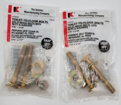 Keeney Snap Off Brass Toilet to Floor Bolts 5/16&quot; x 2 1/4&quot; K23056 Lot of 2 - £6.38 GBP