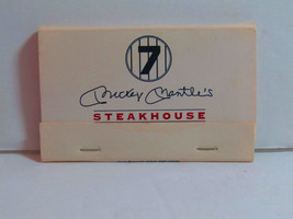 Mickey Mantle&#39;s Steakhouse Matchbook Unstruck Vintage Old - £18.47 GBP