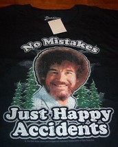 Bob Ross No Mistakes Just Happy Accidents T-Shirt Mens Medium New w/ Tag - £16.23 GBP