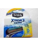 Schick Xtreme3 SubZero Cartridges 4 Count 1 package - 4 Cartridges New u... - $375.27 MXN
