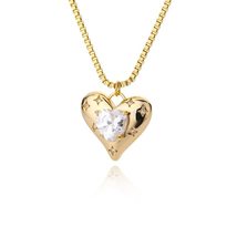 Heart Zircon Necklace for Women Stainless Steel Gold Silver Color Neckla... - £19.87 GBP
