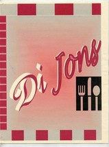 Di Jons Italian American Menu Homberg Drive Knoxville Tennessee 1990&#39;s - £14.24 GBP