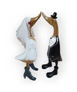 Bridal Couple Wedding Ducks Set Wedding Gift Guest Gift Decoration Wood New - $2,292.60 MXN