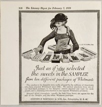 1920 Print Ad Whitman&#39;s Sampler Boxes of Chocolate Candy Lady Philadelph... - £10.73 GBP