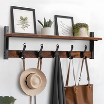 The 29-Inch Rustic Coat Rack Wall Mount Comes In Brown And Black Color. It Has - $52.99