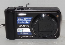 Sony Cyber-shot DSC-H70 16.1MP Digital Camera - black Tested Works Battery SD - £98.67 GBP