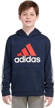 adidas Tech Fleece Pullover Hoodie Youth Boys L 14-16 Blue NEW - £20.87 GBP