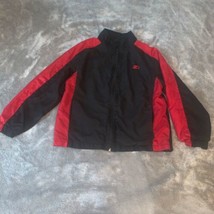 Youth Boy&#39;s Size Medium 8 Starter Black Red Front Zip Windbreaker Jacket EUC - £12.78 GBP