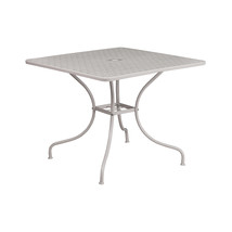 Flash Furniture 35.5 in. Square Light Gray Indoor &amp; Outdoor Steel Patio ... - $3,460.86 MXN