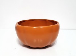 NEW Global Design Large Orange Pumpkin Shaped Serving Bowl 8.2&quot; x 8.2&quot; x 4.5&quot; St - £24.04 GBP