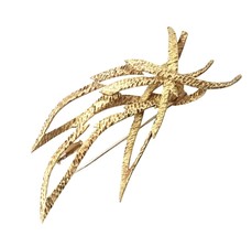 Rare Authentic Vintage Hermes Paris 18k Yellow Gold Starburst Comet Brooch Pin - £4,799.29 GBP