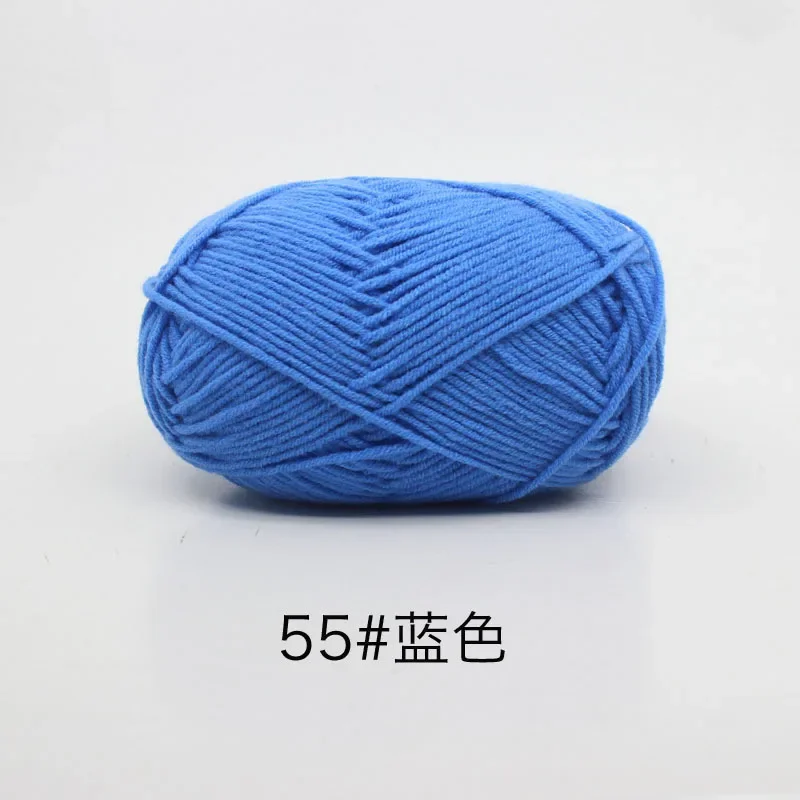 4ply Milk Cotton Yarn For Crochet Needlework Dyed Lanae Craft -RYMX55-1p... - €2,20 EUR