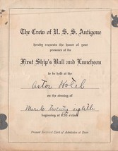 The WW1 Crew Of U S S ANTIGONE-FIRST Ships Ball At Astor HOTEL-1919 - £4.07 GBP