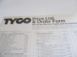 HO TRAINS VINTAGE  TYCO- 1975 PRICE LIST &amp; ORDER FORM- EXC.- S31UU - $4.73