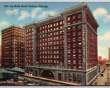 La Salle Street Station Chicago Illinois IL Linen Postcard D15 - $2.92