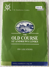 St Andrews Links The Old Course St Andrews Pin Locations Map July 2009 - £9.37 GBP