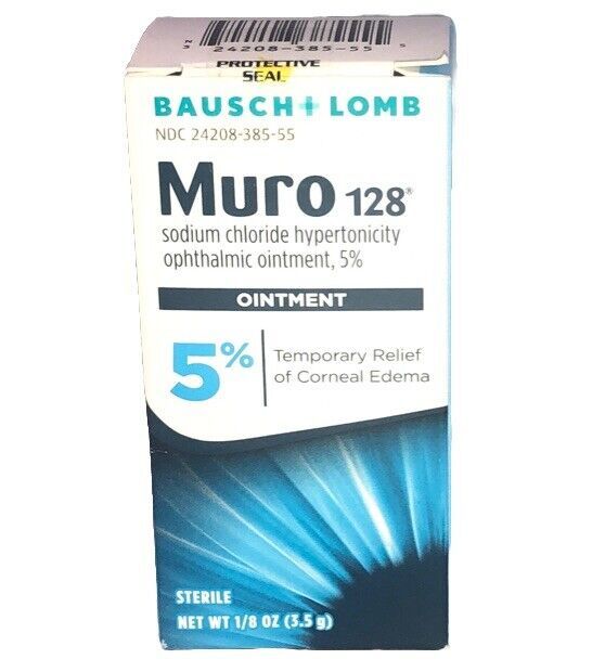 1-Bausch &amp; Lomb MURO 128 Ointment 5% 1/8 Oz-Brand New-SHIPS N 24 HOURS - $36.51