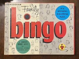 TRANSOGRAM FAMILY GAMES - VINTAGE BINGO GAME - $9.76