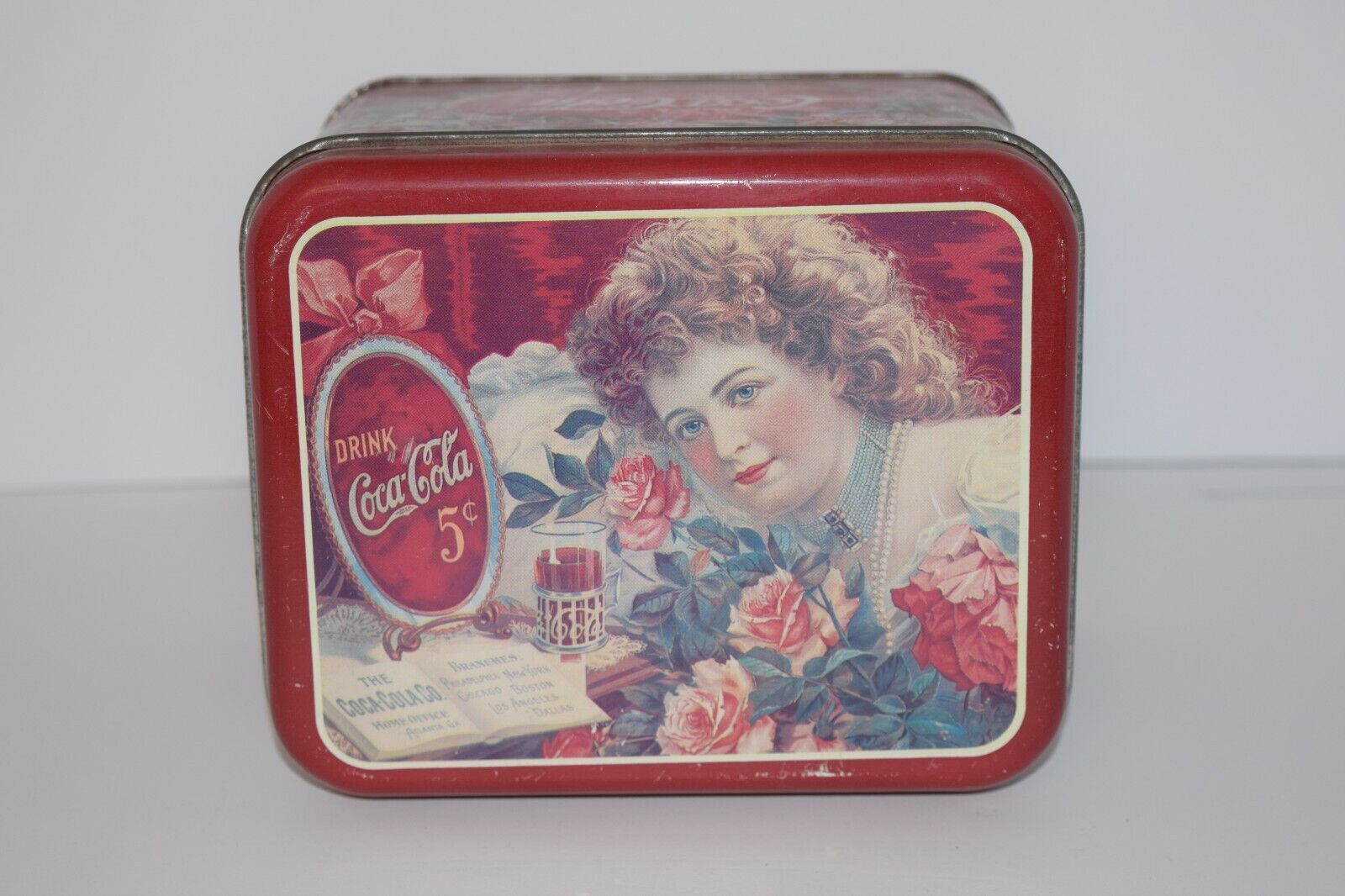 Primary image for Vintage Coca-Cola Collectors Tin "The Girl with Roses"
