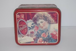 Vintage Coca-Cola Collectors Tin &quot;The Girl with Roses&quot; - £5.44 GBP