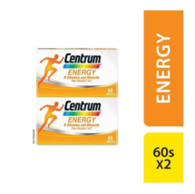 2 X 60&#39;s New Centrum Energy B-Vitamins and Minerals Vitamin C &amp; E Fast DHL - £46.91 GBP