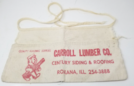 Carroll Lumber Co Work Apron Canvas Roxana Illinois Century Siding Roofi... - £18.52 GBP