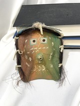 Rita Padilla Navajo Pottery Hand Painted Yei Mask Signed 6” Horse Hair - £66.84 GBP