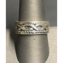 UNISEX SHUBE&#39;S  925 STERLING SILVER BRAIDED DESIGN BAND RING SIZE 9.25 SKY - $47.62