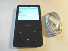 APPLE  iPOD  CLASSIC  5.5 GEN.  BLACK  30GB...WOLFSON CHIP...NEW BATTERY... - £107.33 GBP