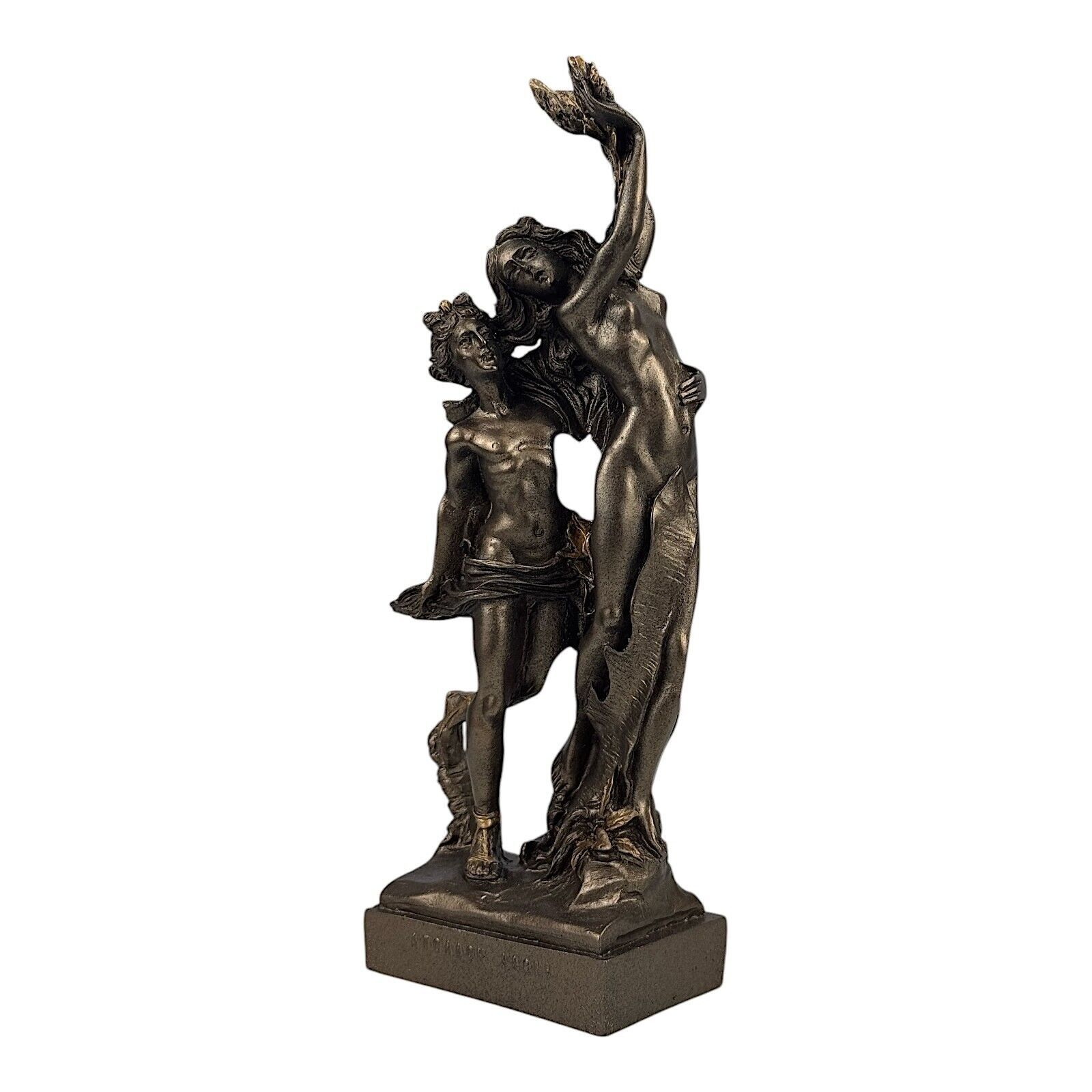 Apollo & Daphne Bernini Greek Roman Nude God Cast Alabaster Statue Bronze Effect Item image 2