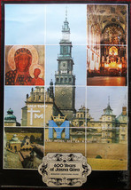 Original Poster Poland Polska Jasna Gora Monastery Black Madonna of Czestochowa - £44.50 GBP