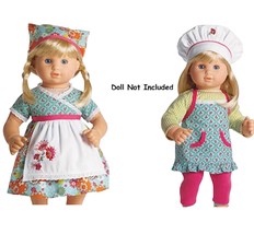 Bitty Baby Twins Baking Outfits Set of 2 Outfits American Girl - £45.13 GBP