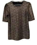 Michael Michael Kors Top Women&#39;s L MEDIUM Gold &amp; Black Bell Sleeve Dress... - $24.74