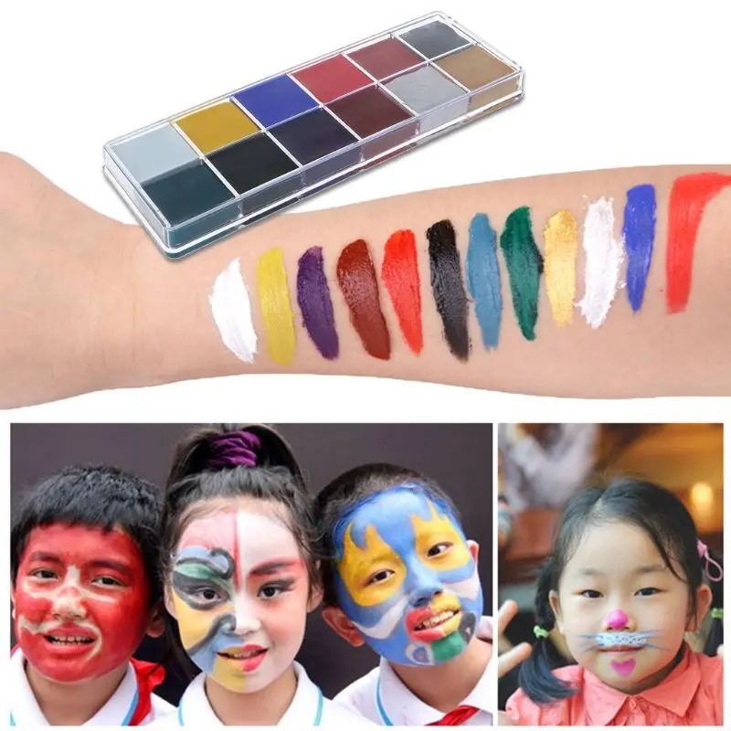 Sporting festival World Cup body painting play clown Halloween makeup face paint - £23.37 GBP