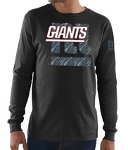 Majestic New York Giants Big &amp; Tall Reflective L/S T-Shirt, Black - £18.38 GBP