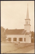 Newcastle, Maine RPPC 1930s - First Congregational Church Photo Postcard - £12.39 GBP