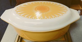 Pyrex Daisy 2 1/2 quart casserole with lid - $55.00