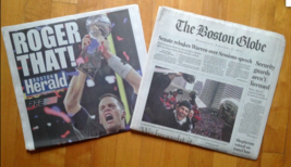 New England Patriots Boston Globe Newspaper &amp; Herald Super Bowl LI Champions - £15.12 GBP