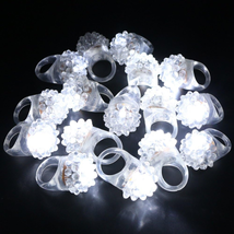 30PCS Party Favor Cool White LED Light up Soft Rubber Ring White LED Fla... - $55.99