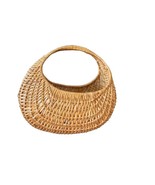 Wicker Farmers Basket Traditional Eco Friendly Magazine Linens Misc 16&quot;x... - £14.15 GBP