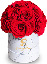 Mother&#39;s Day Gifts for Mom Her Wife, Red Preserved Rose Bouquet with 14-Pc. Flow - £64.98 GBP