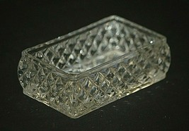 Elegant Clear Crystal Open Trinket Box w Diamond Sides Starburst Bottom ... - £17.02 GBP