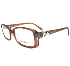 Salvatore Ferragamo Eyeglasses Frames 2601-B 467 Clear Brown Blue 53-16-135 - £52.14 GBP