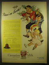 1945 Carnation Evaporated Milk Ad - recipe for Carnation Holiday Pudding - $18.49